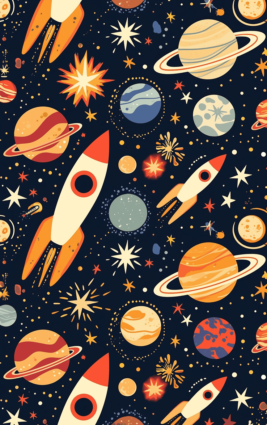 Planet Trail original repeating artwork