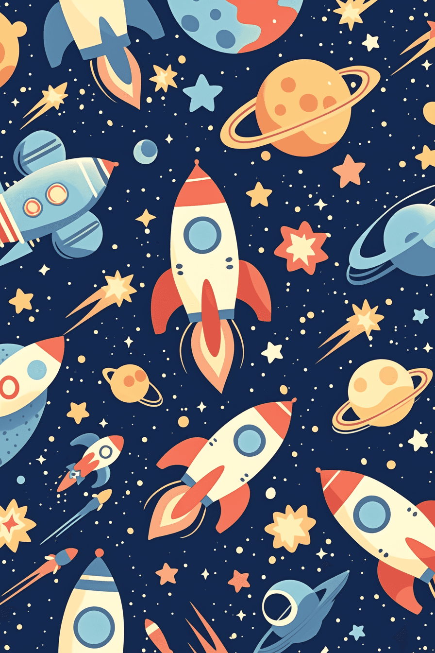 Rocket Seek original repeating artwork