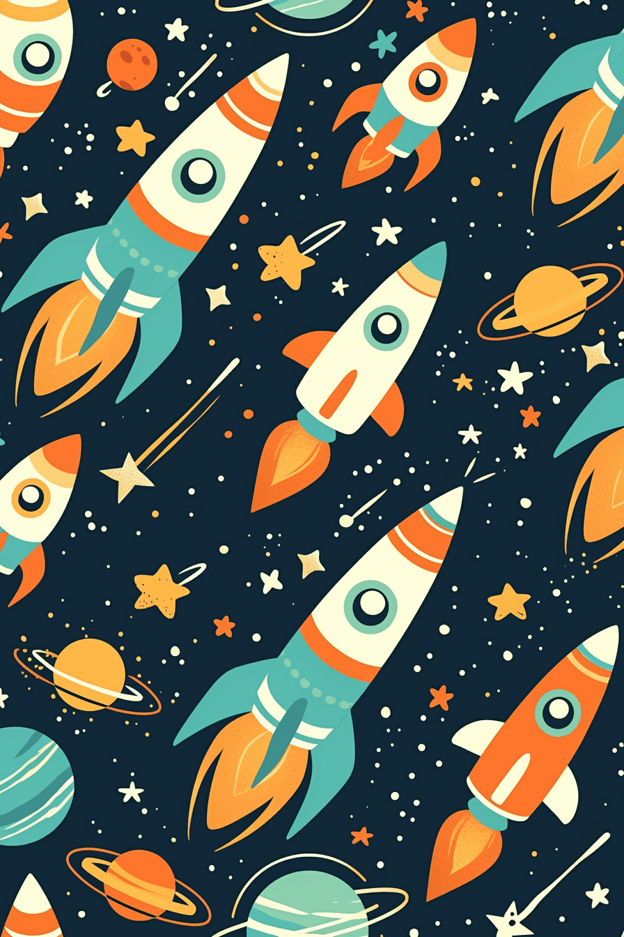 Rocket Daybreak original repeating artwork