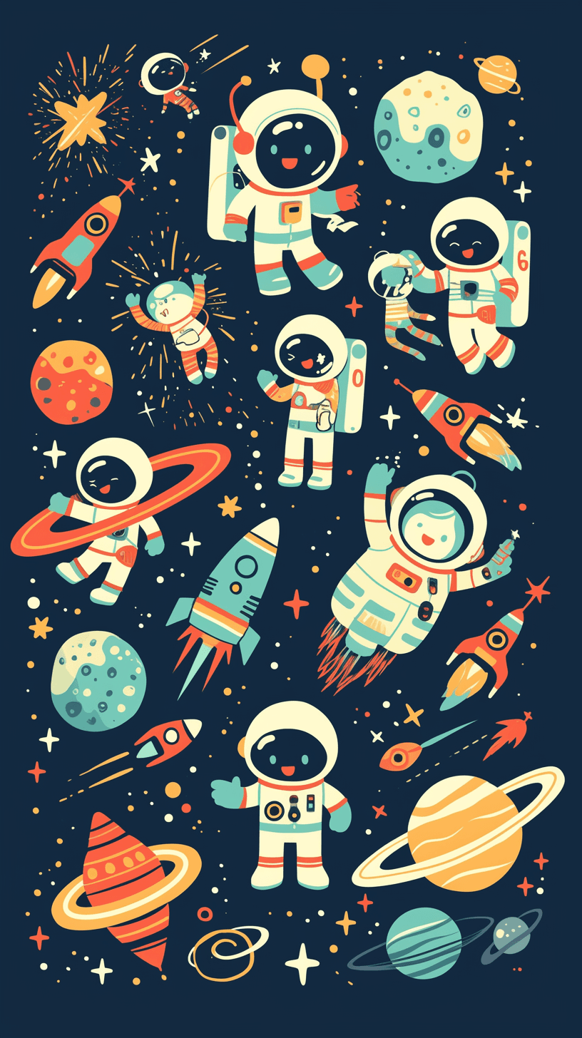 Astronaut Point original repeating artwork