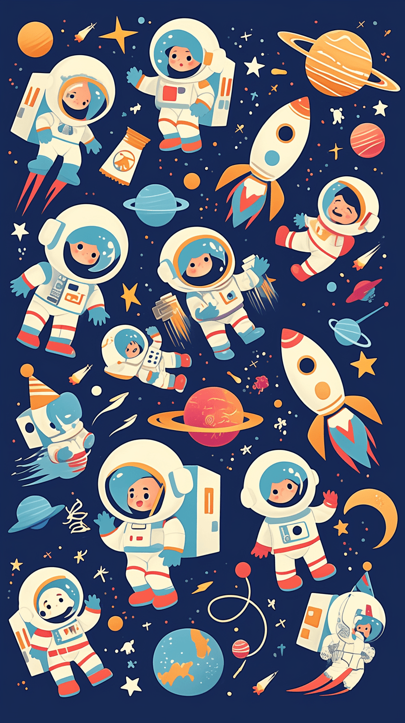 Astronaut Originals original repeating artwork
