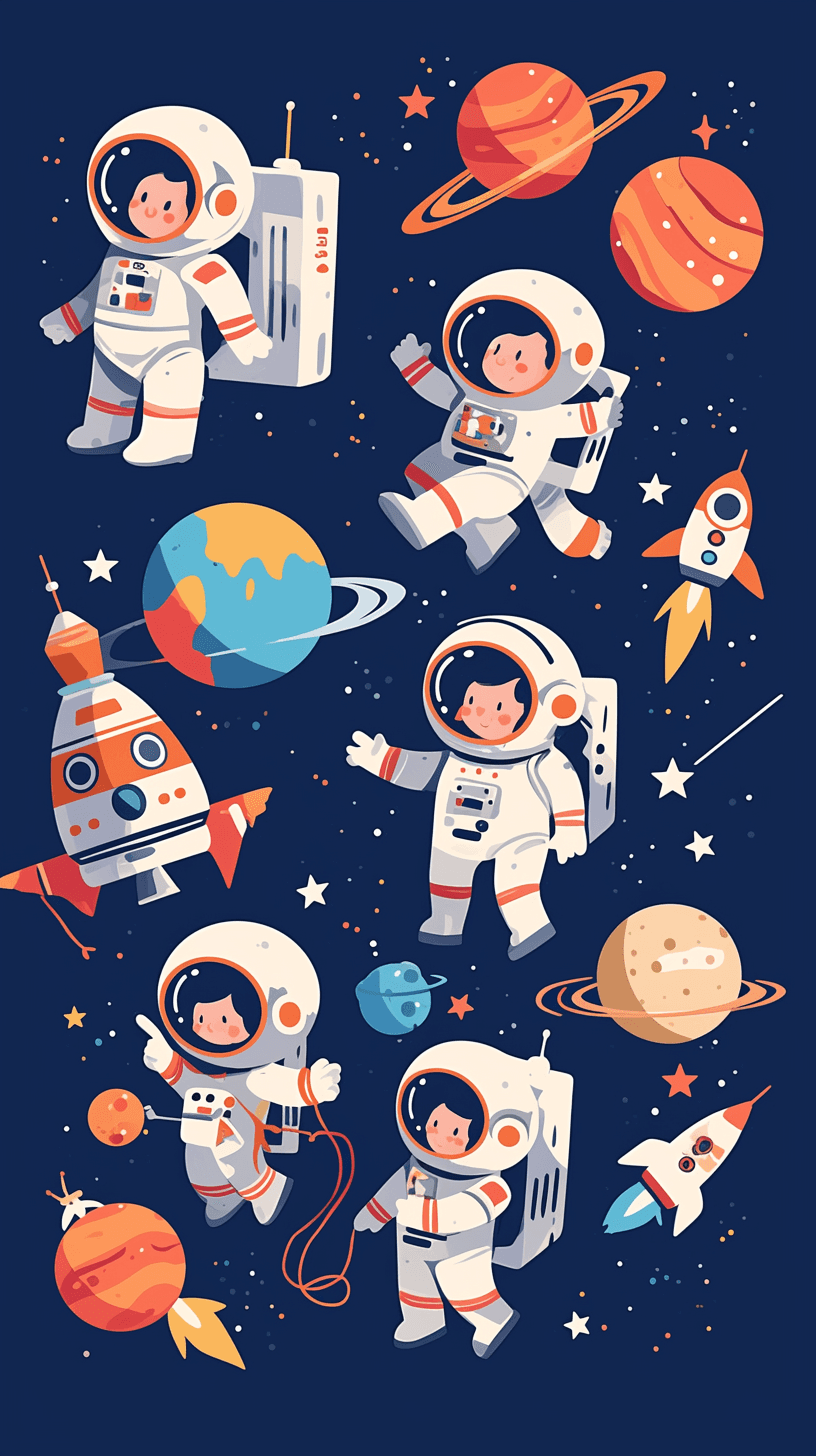 Astronaut 079 original repeating artwork