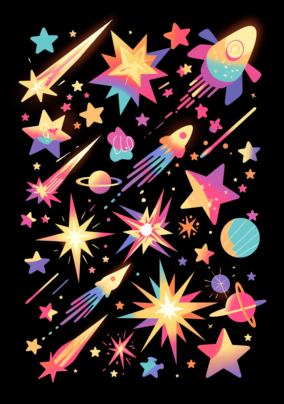 Rocket Zoom original repeating artwork