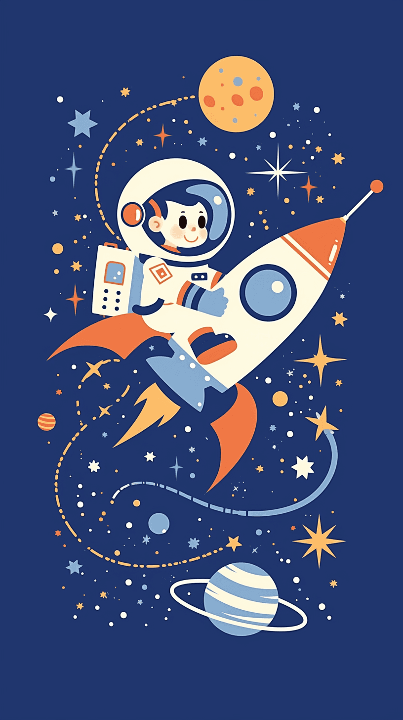 Astronaut 120 original repeating artwork