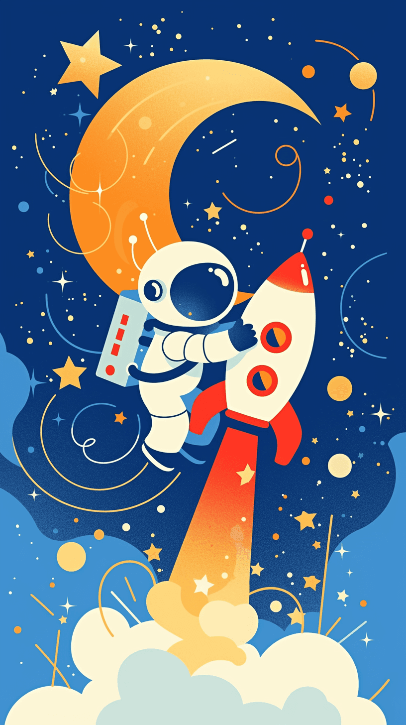 Astronaut 109 original repeating artwork