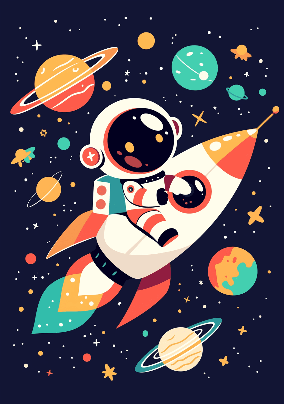 Astronaut Collective original repeating artwork