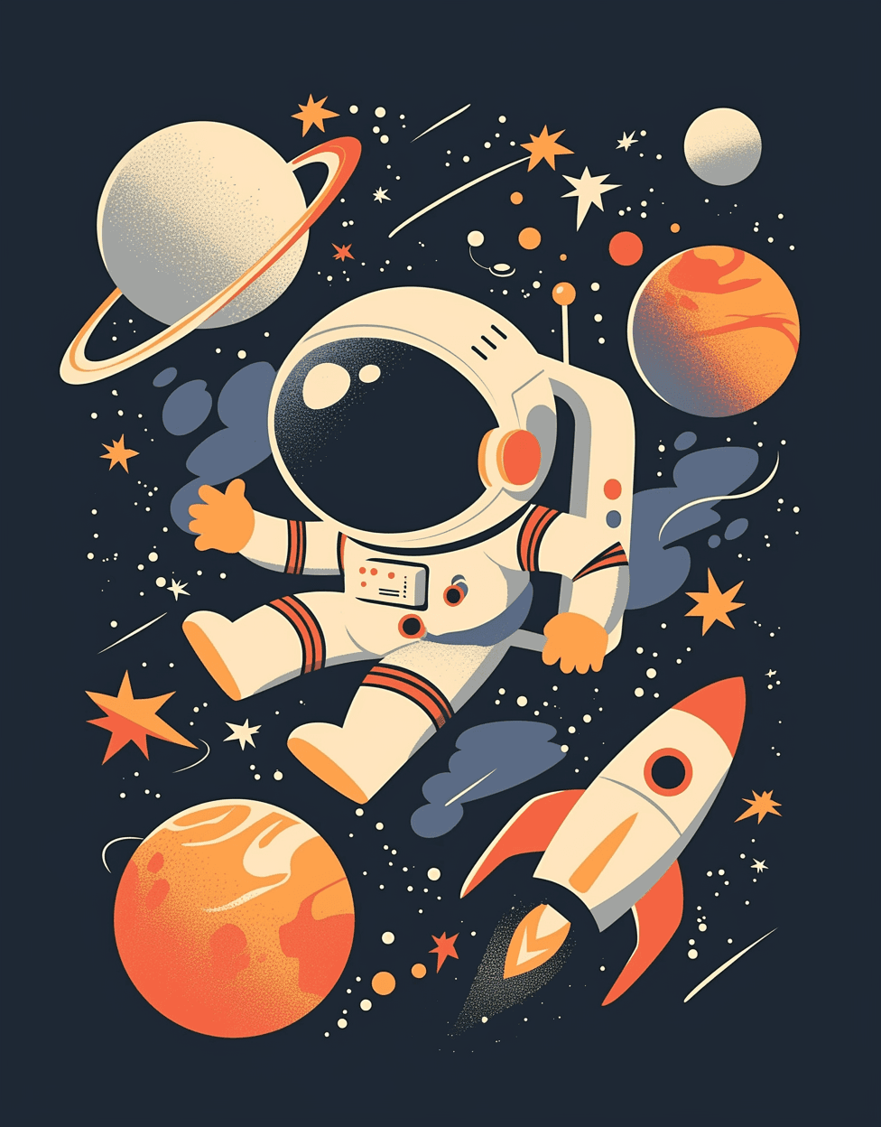 Astronaut 023 original repeating artwork