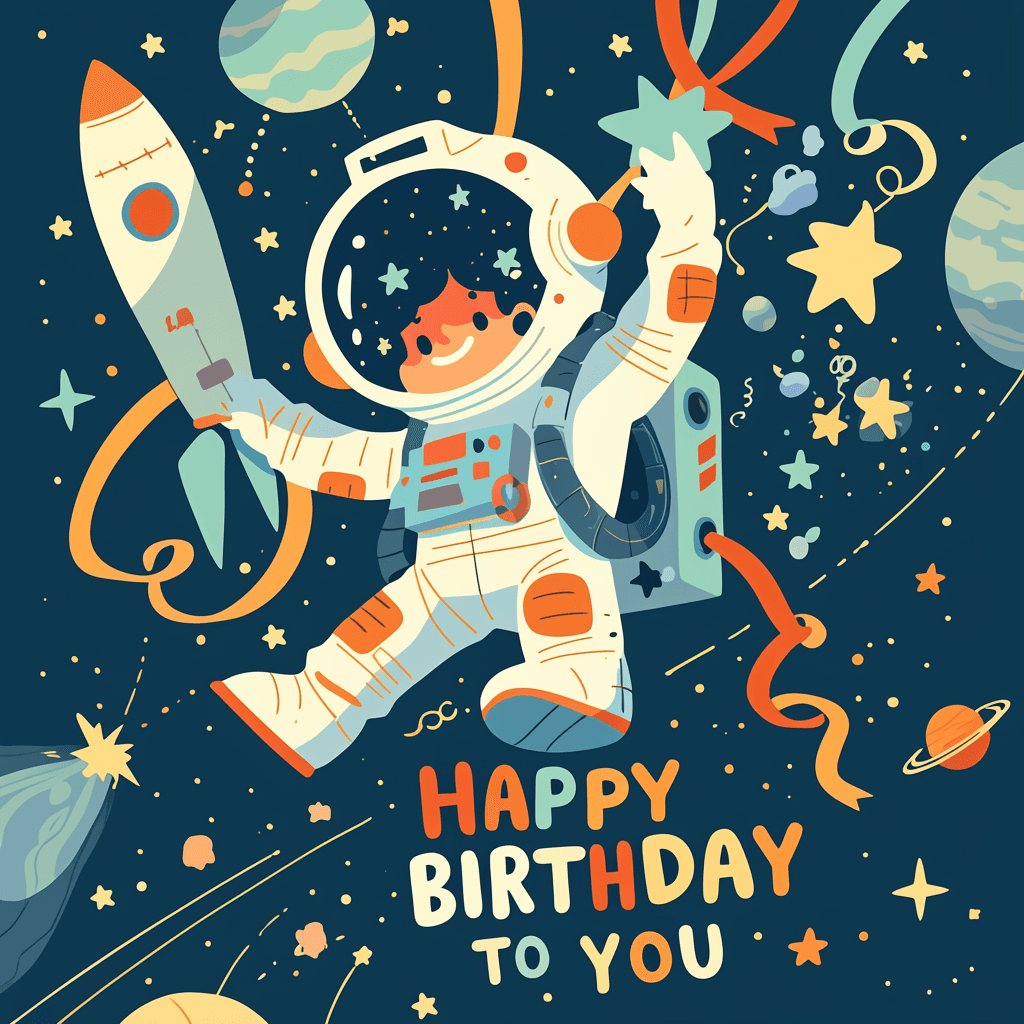 Astronaut 113 original repeating artwork