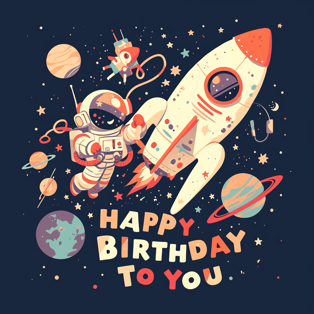 Astronaut Spark original repeating artwork