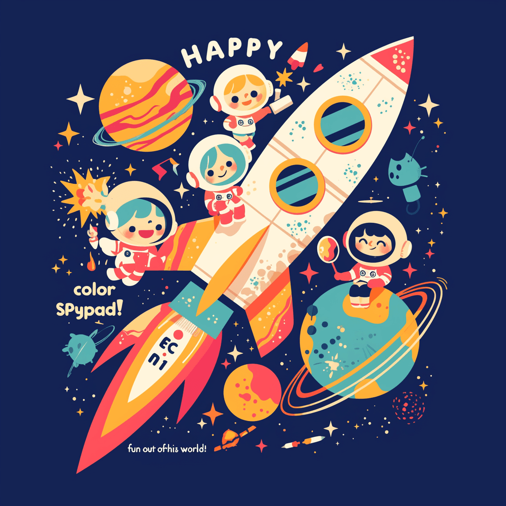 Astronaut Grow original repeating artwork