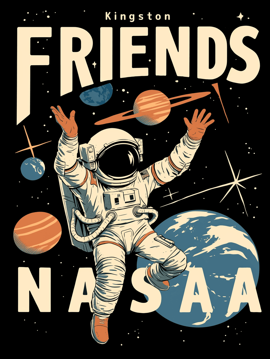 Astronaut Twilight original repeating artwork