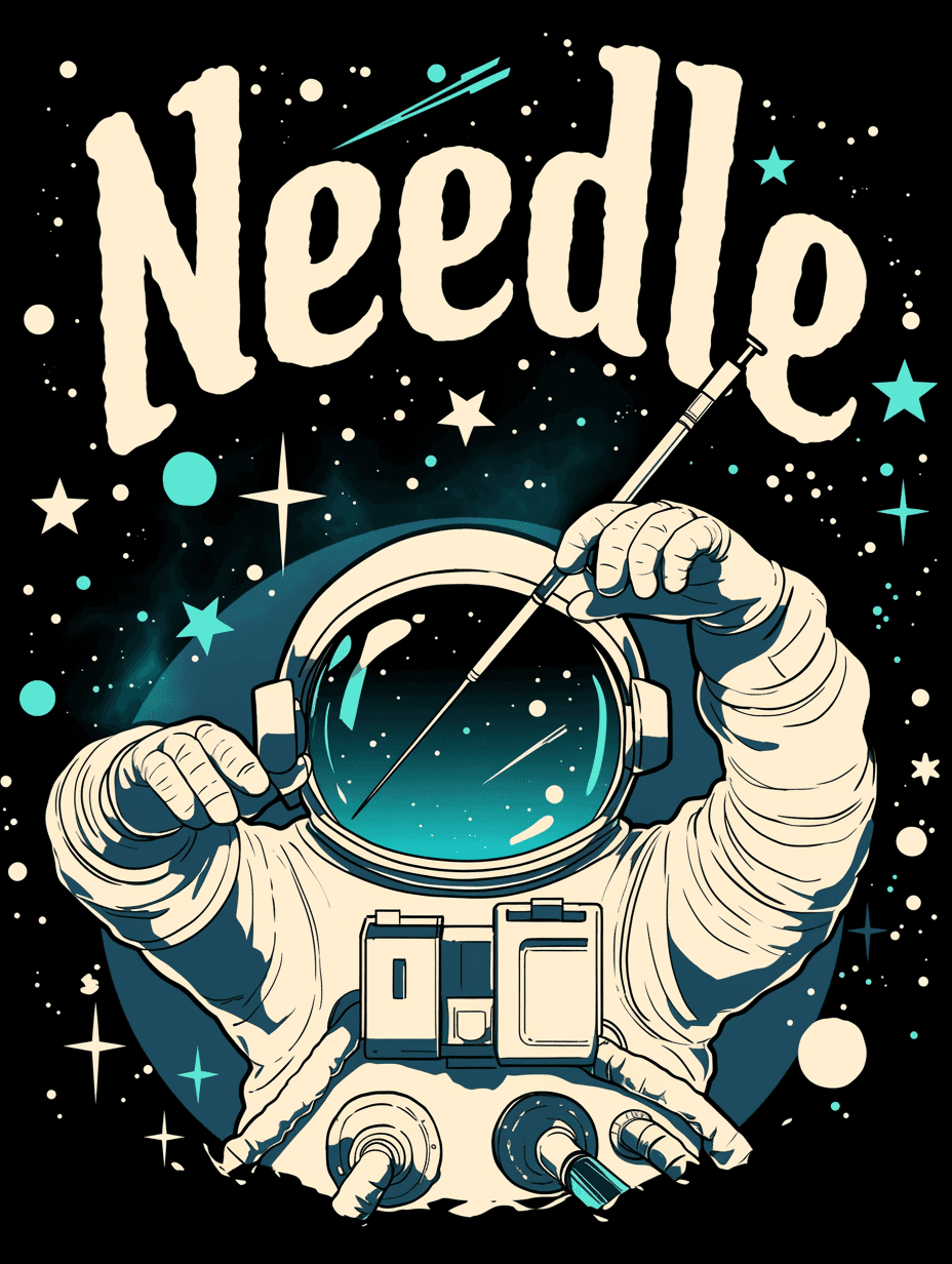 Astronaut Glow original repeating artwork