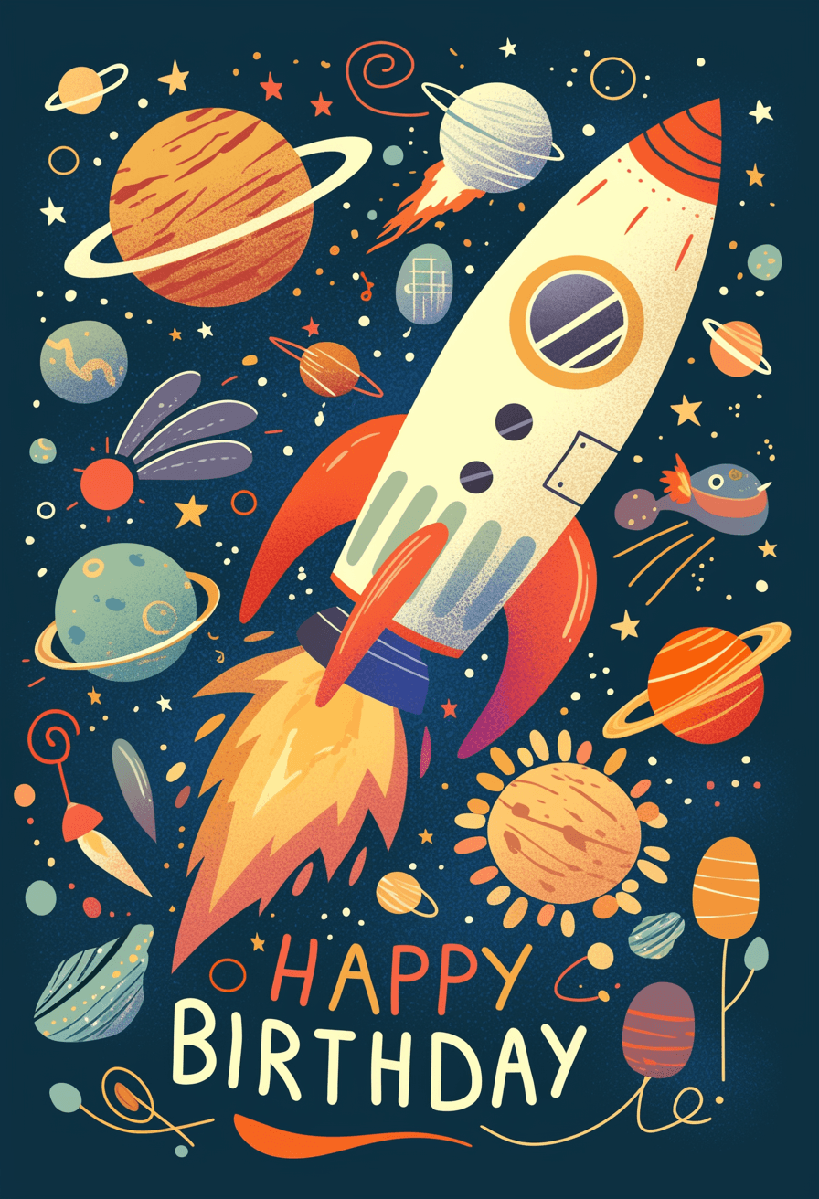 Rocket Picnic original repeating artwork