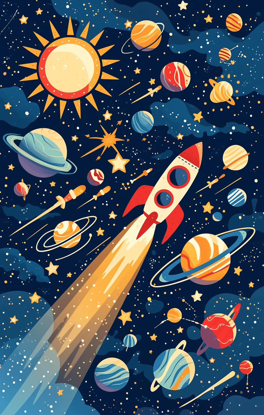 Rocket 005 original repeating artwork