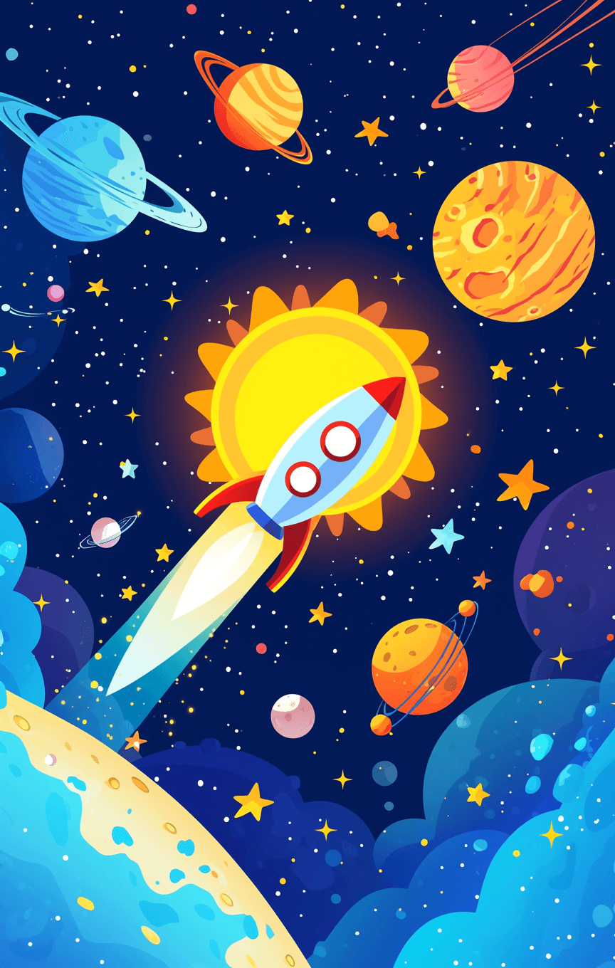 Rocket Amber original repeating artwork