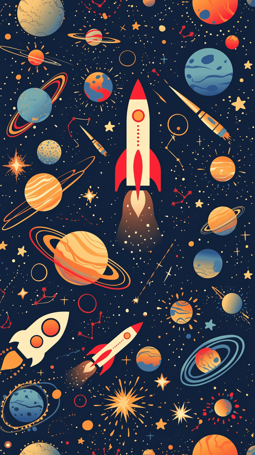 Rocket 003 original repeating artwork