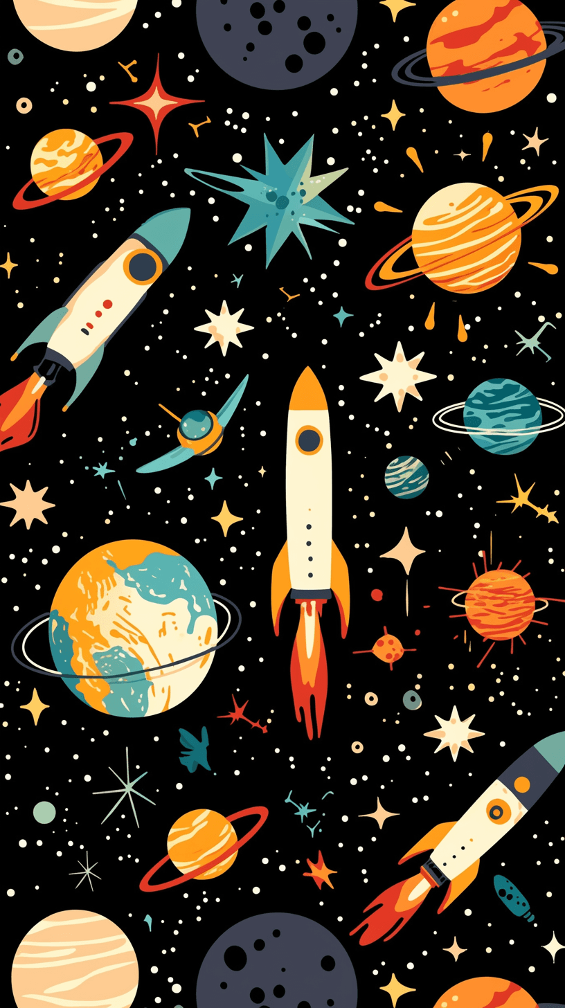 Rocket Tone original repeating artwork