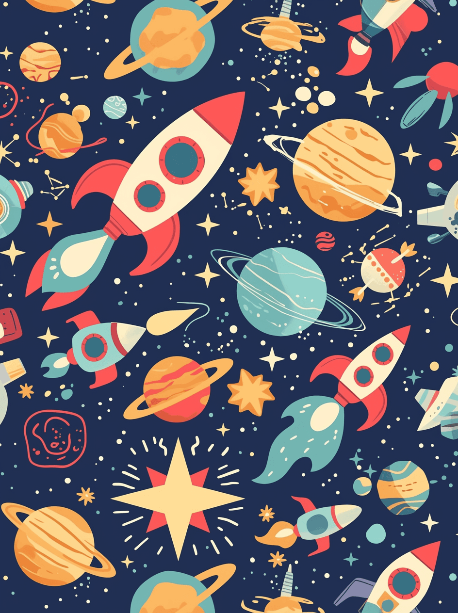 Rocket Ivory original repeating artwork