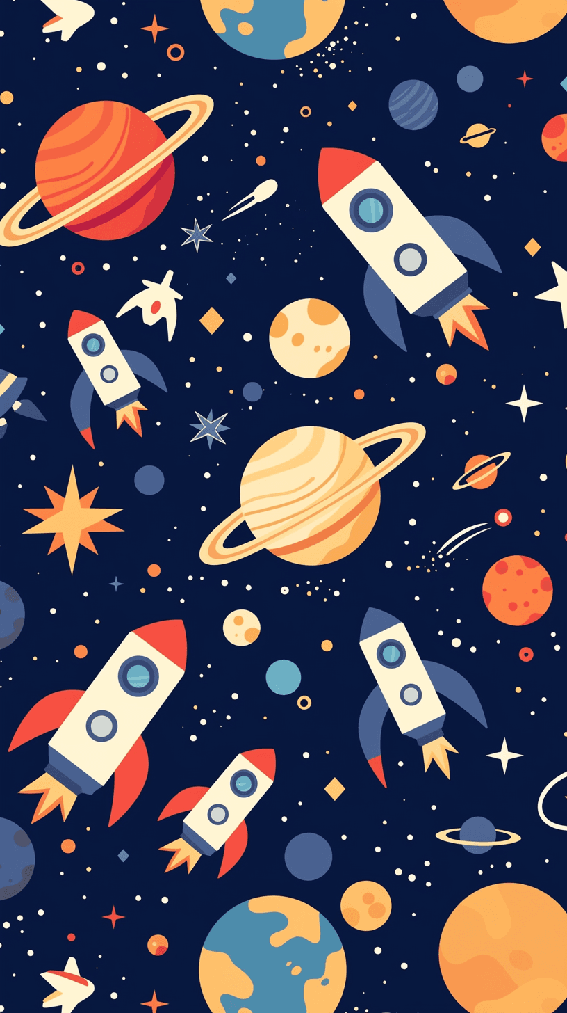 Rocket 002 original repeating artwork