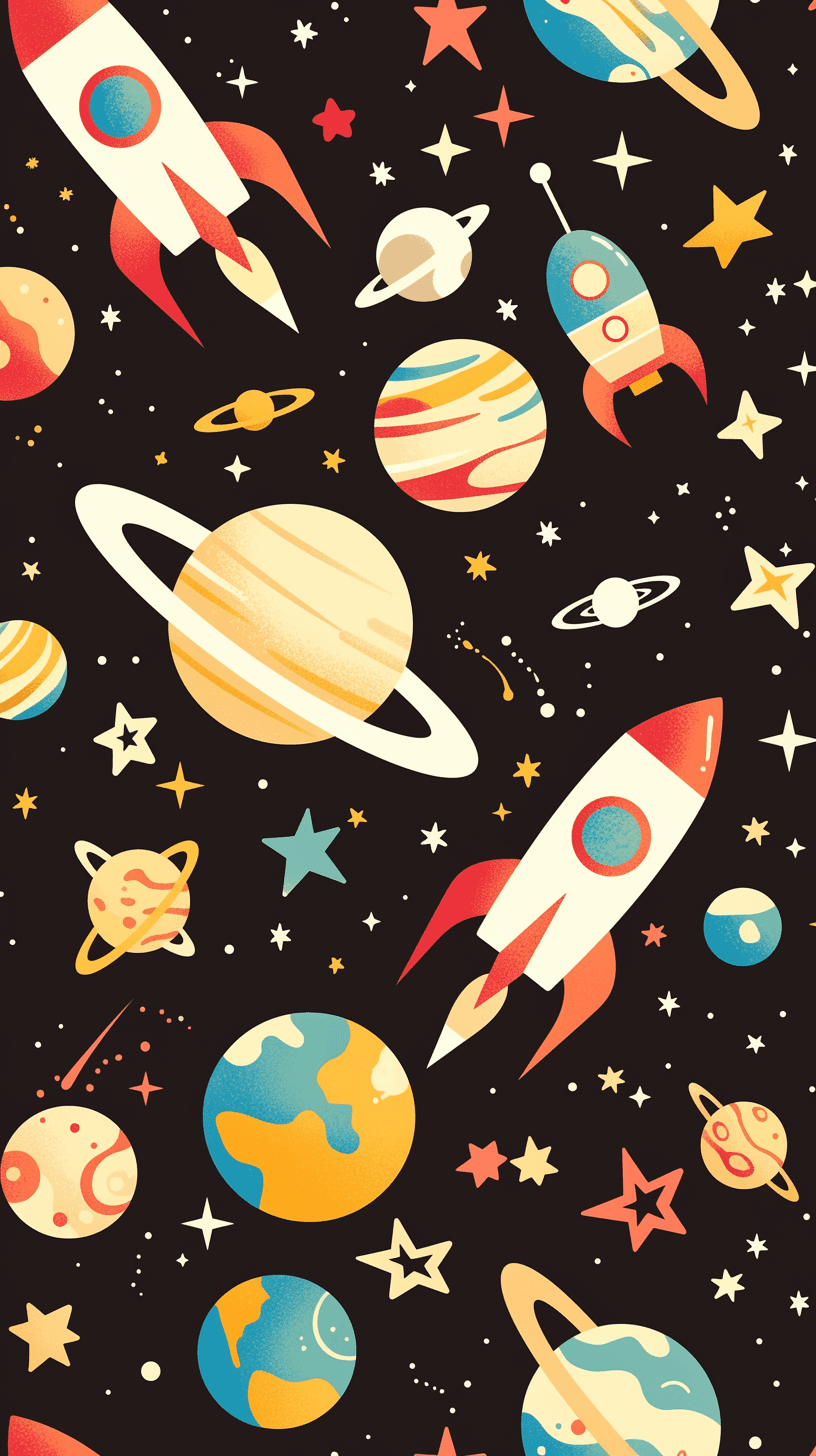 Rocket Prism original repeating artwork