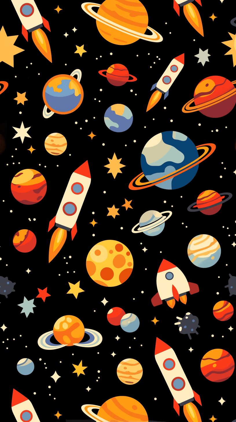 Rocket Mono original repeating artwork