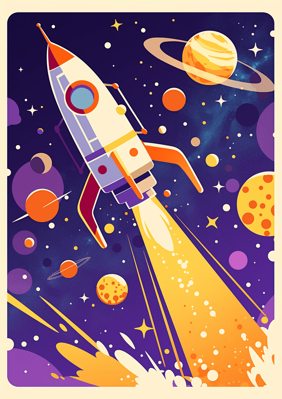Rocket Pop original repeating artwork