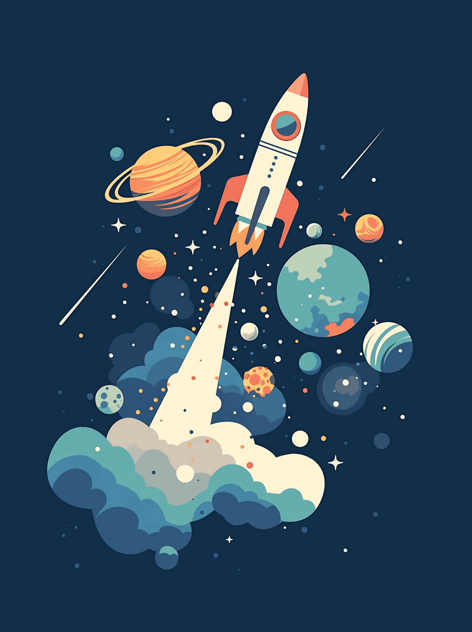 Rocket Bop original repeating artwork