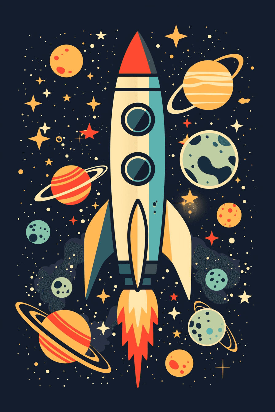 Rocket Session original repeating artwork