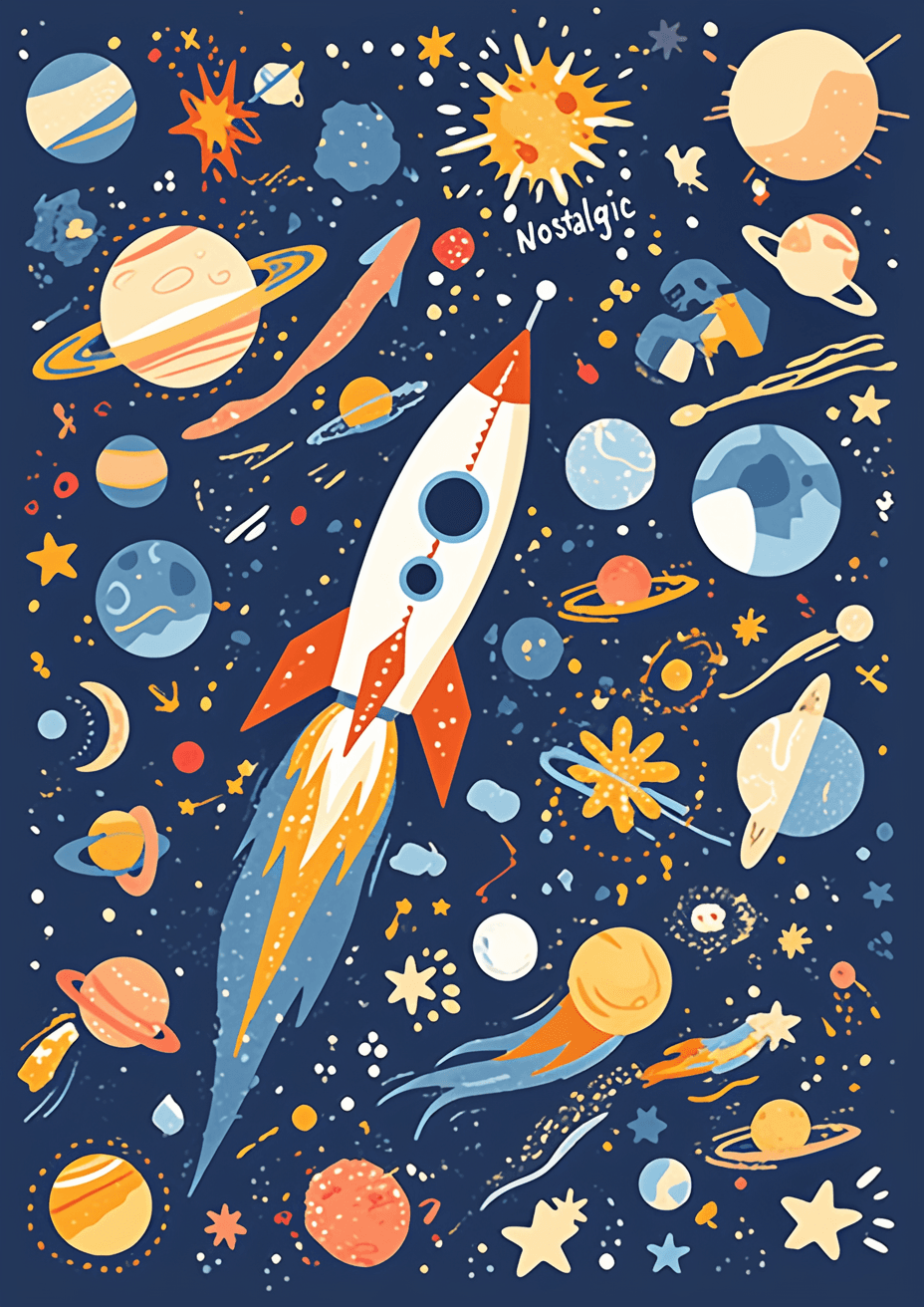 Rocket Tribe original repeating artwork