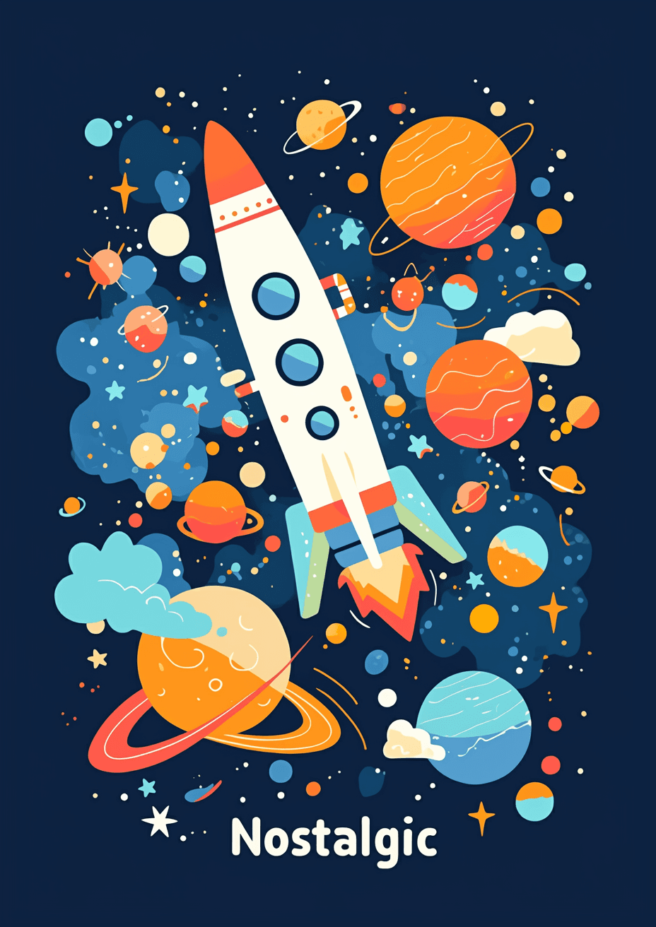 Rocket Carnival original repeating artwork