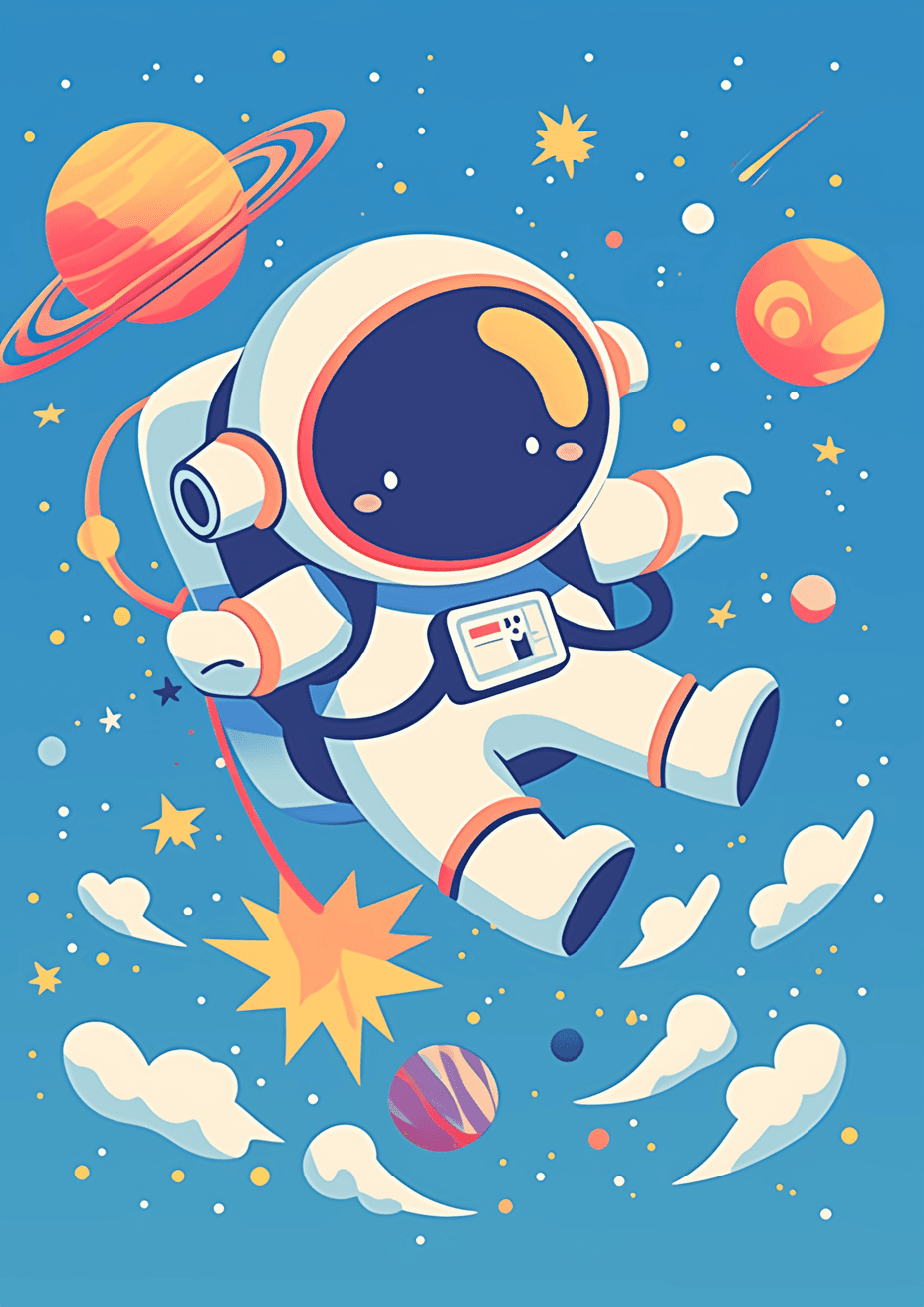 Astronaut 091 original repeating artwork