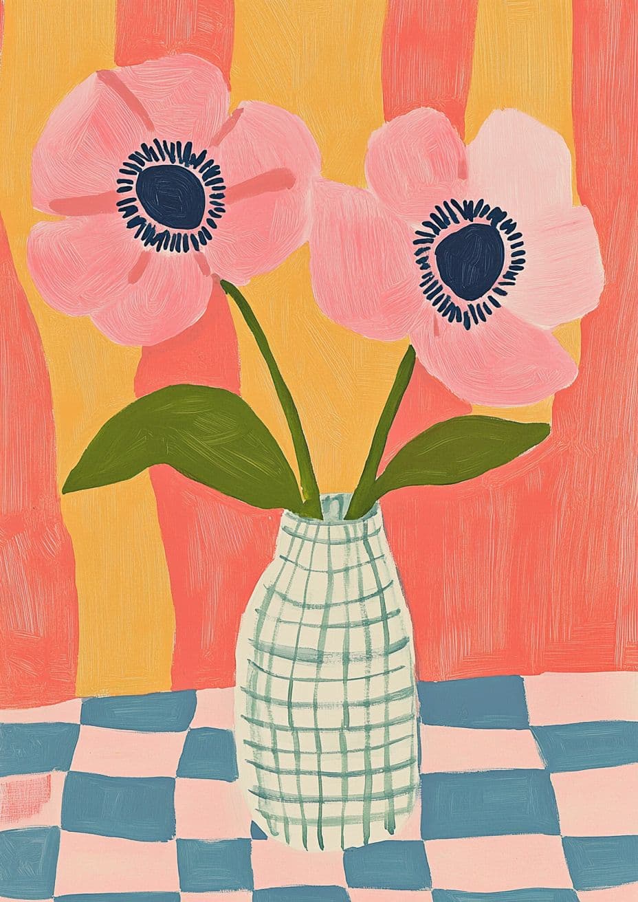 Vase Chase original repeating artwork