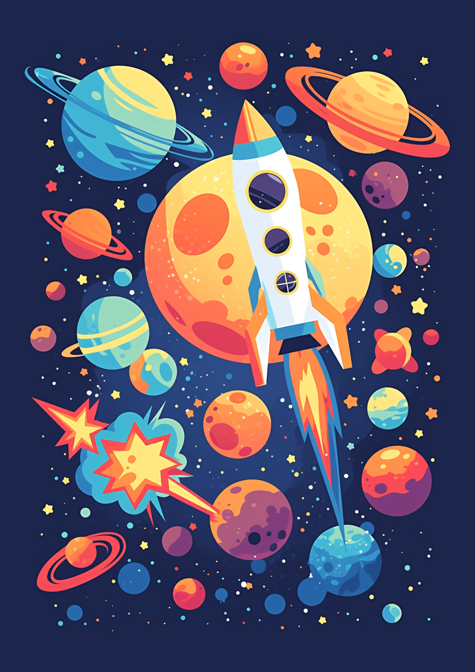 Rocket Dash original repeating artwork