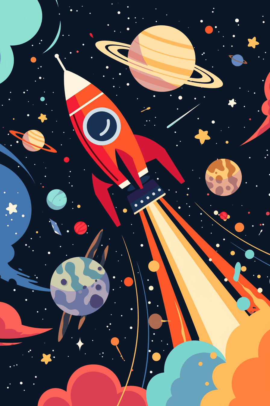 Rocket Squad original repeating artwork