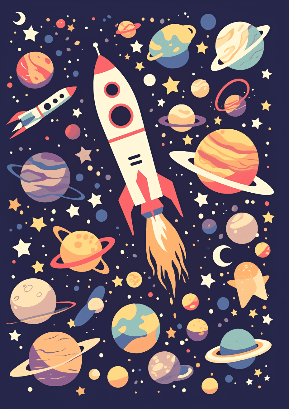 Rocket 006 original repeating artwork
