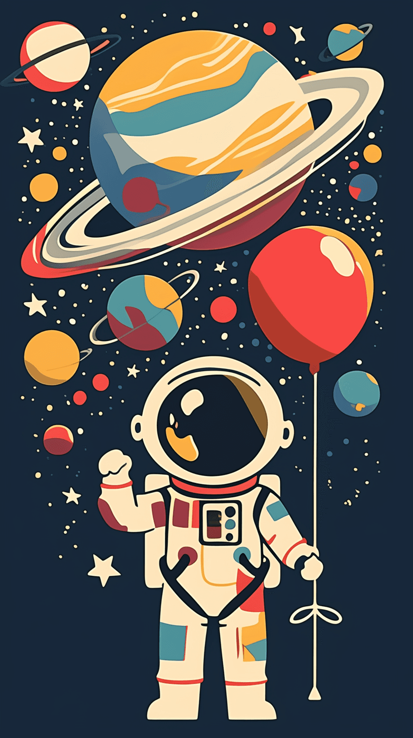 Astronaut 042 original repeating artwork