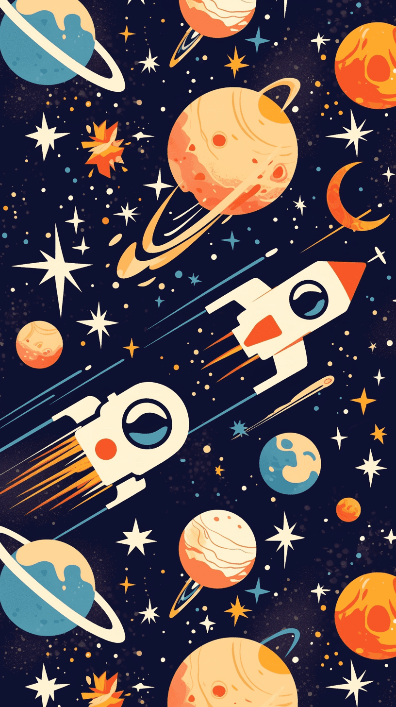 Rocket Grow original repeating artwork