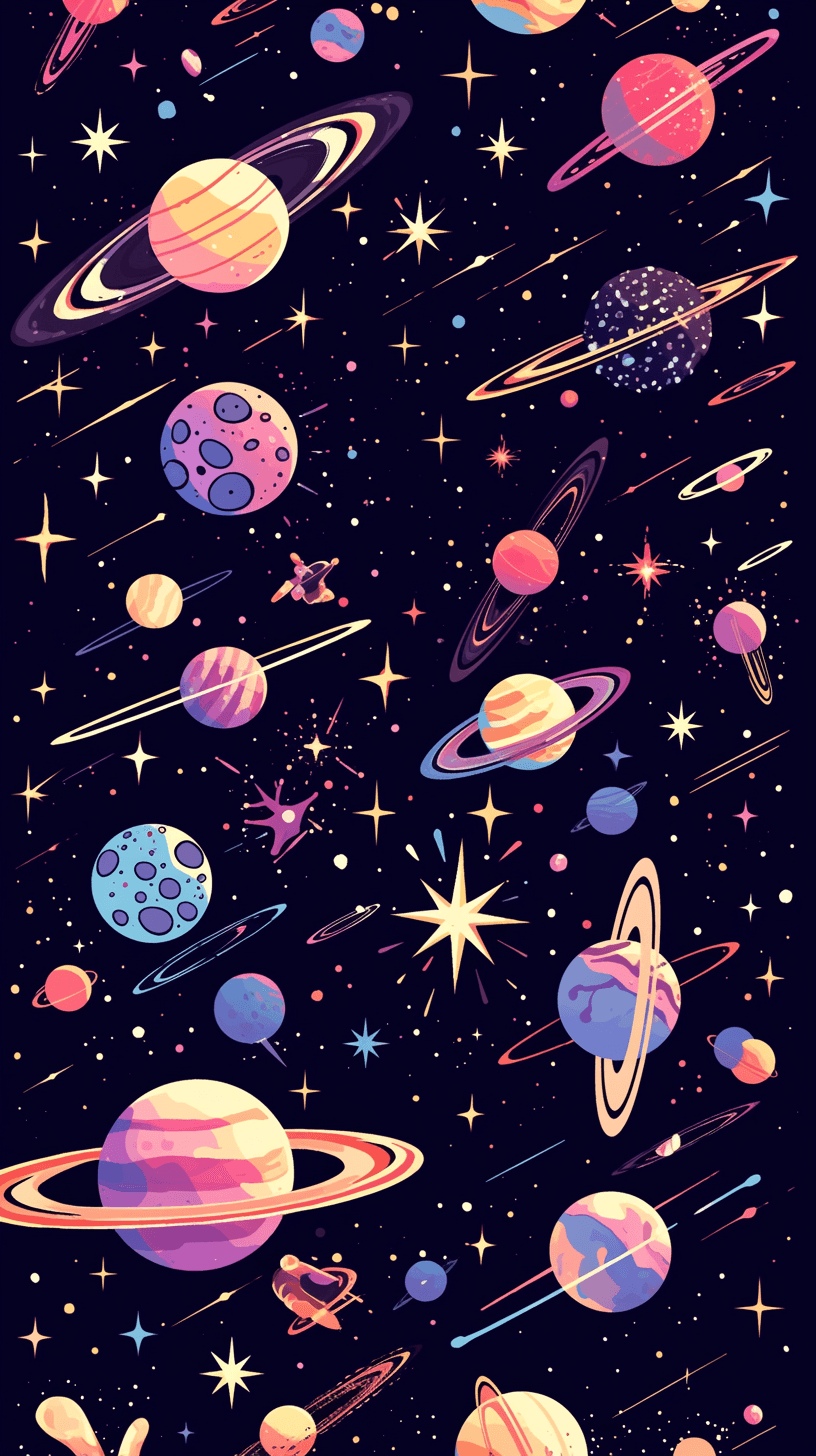 Rocket Starlight original repeating artwork