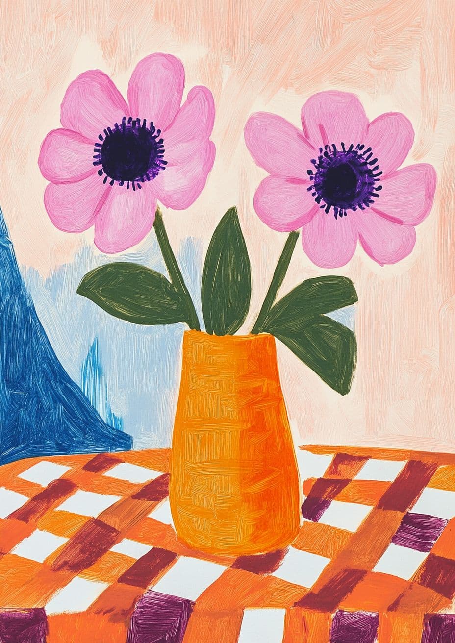 Vase Moonlit original repeating artwork