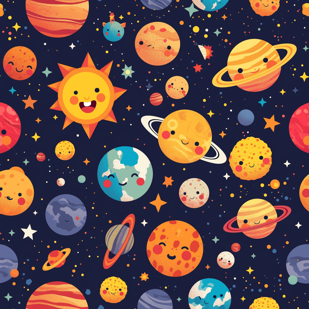 Rocket Show original repeating artwork