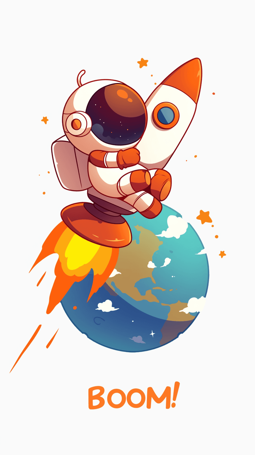 Astronaut 061 original repeating artwork