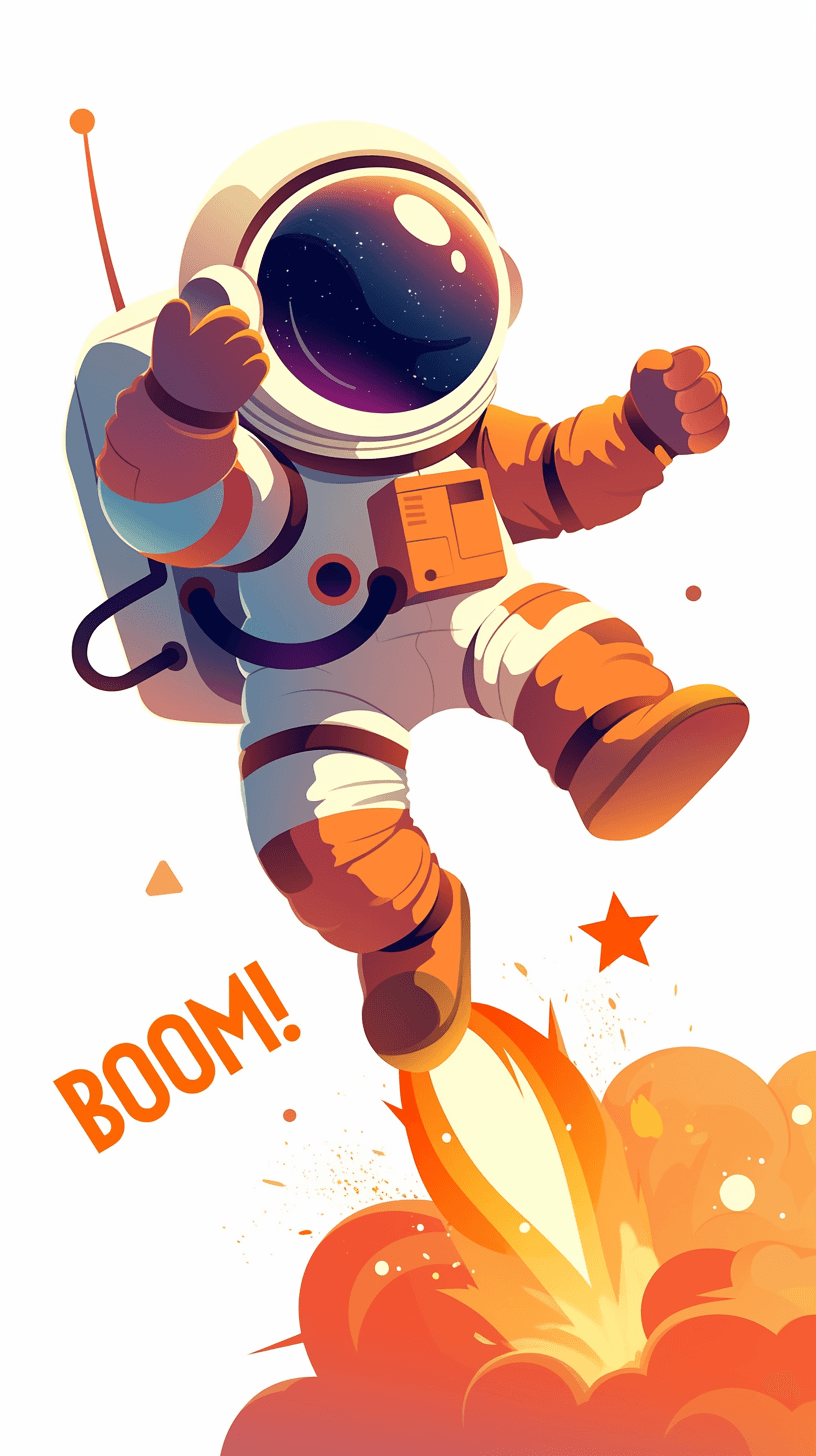 Astronaut 104 original repeating artwork