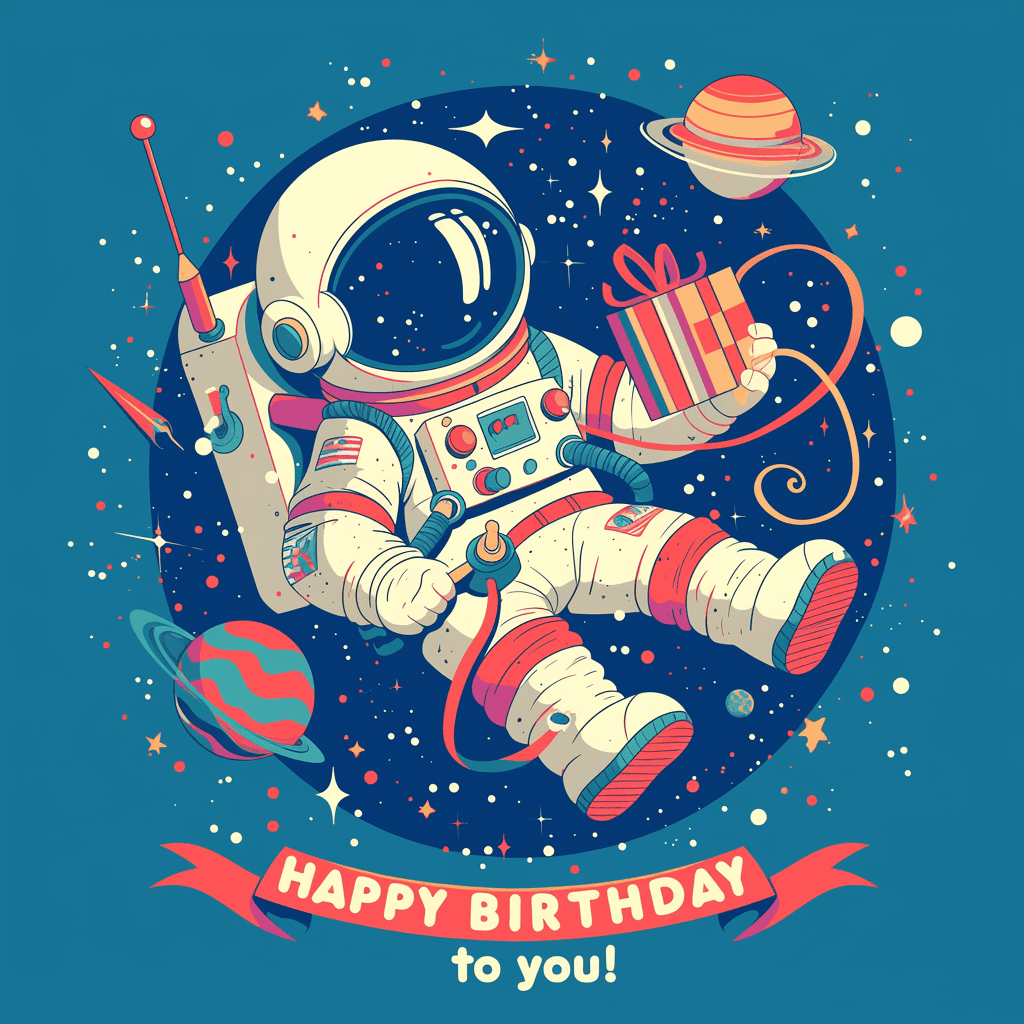 Astronaut 090 original repeating artwork