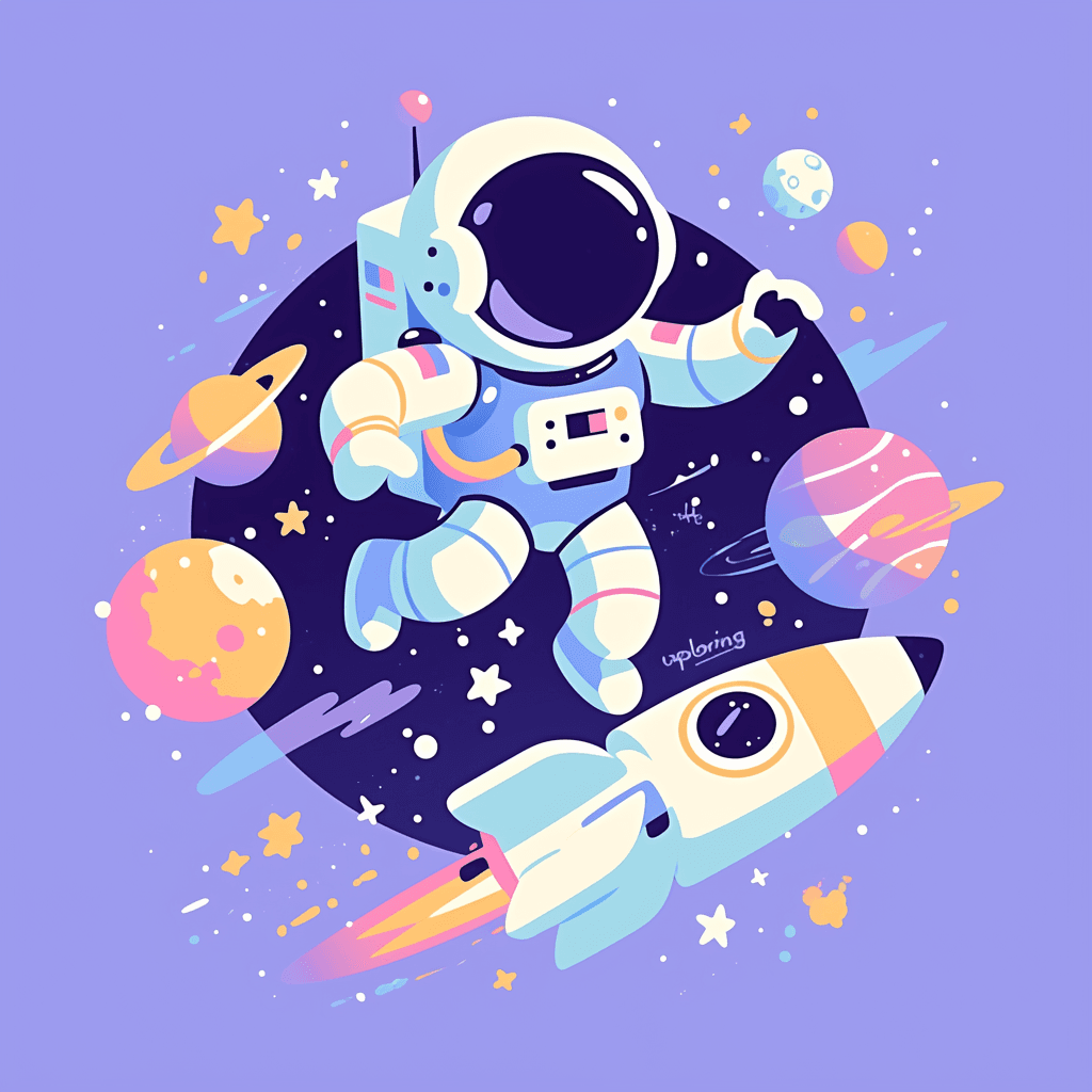 Astronaut 060 original repeating artwork