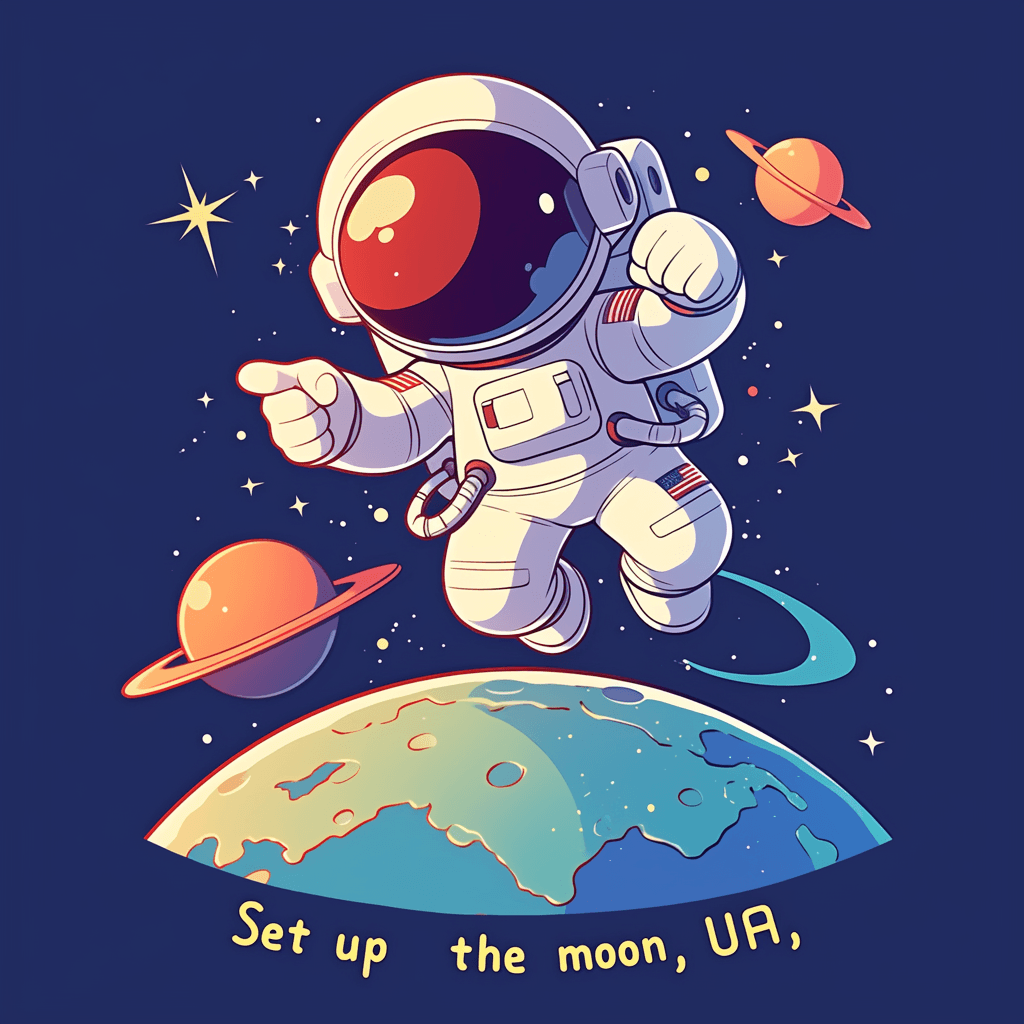 Astronaut West original repeating artwork