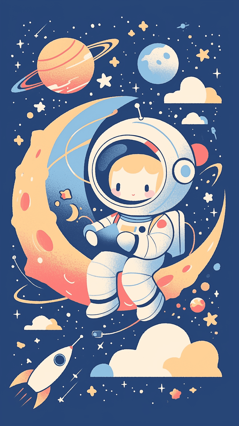 Astronaut 089 original repeating artwork