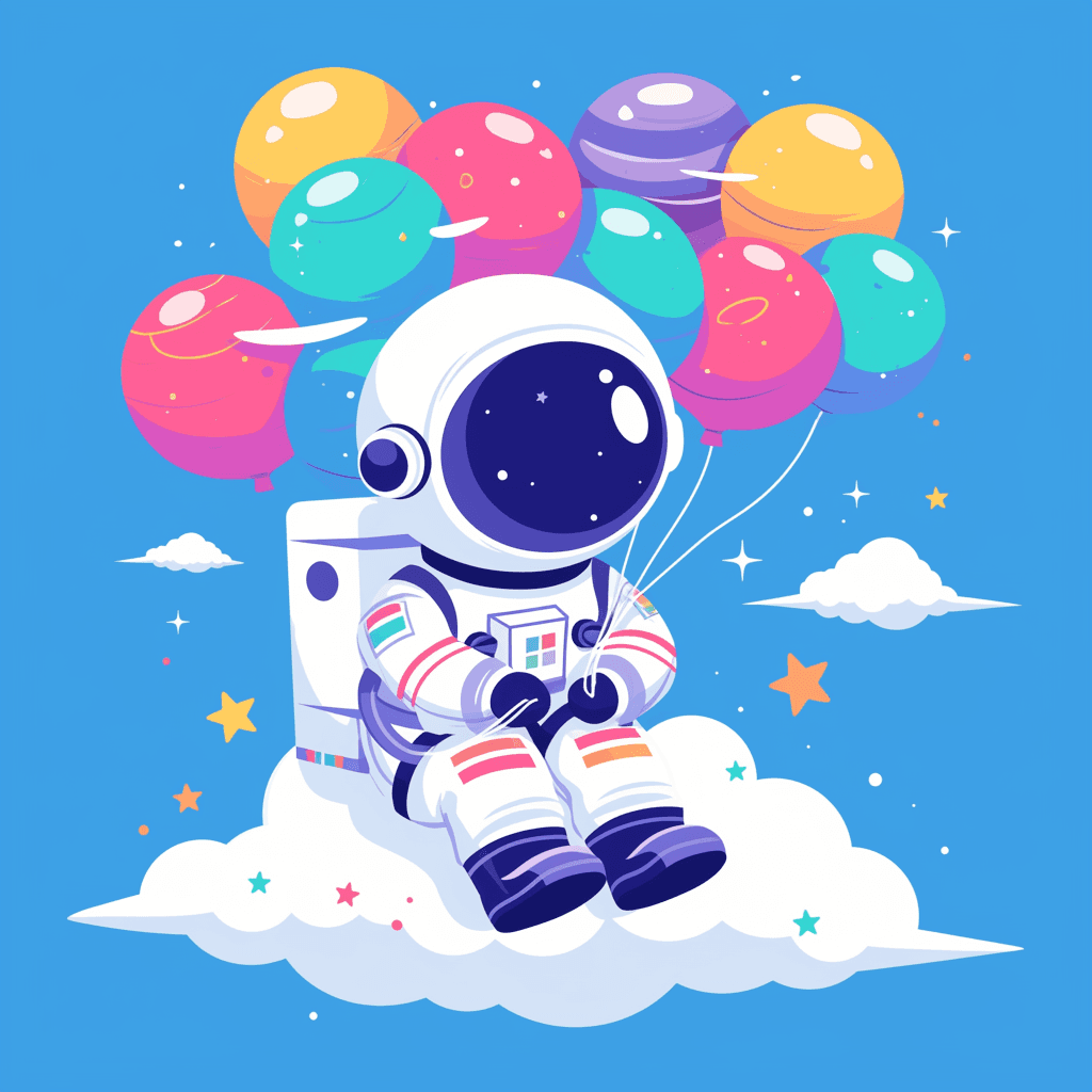 Astronaut Onyx original repeating artwork