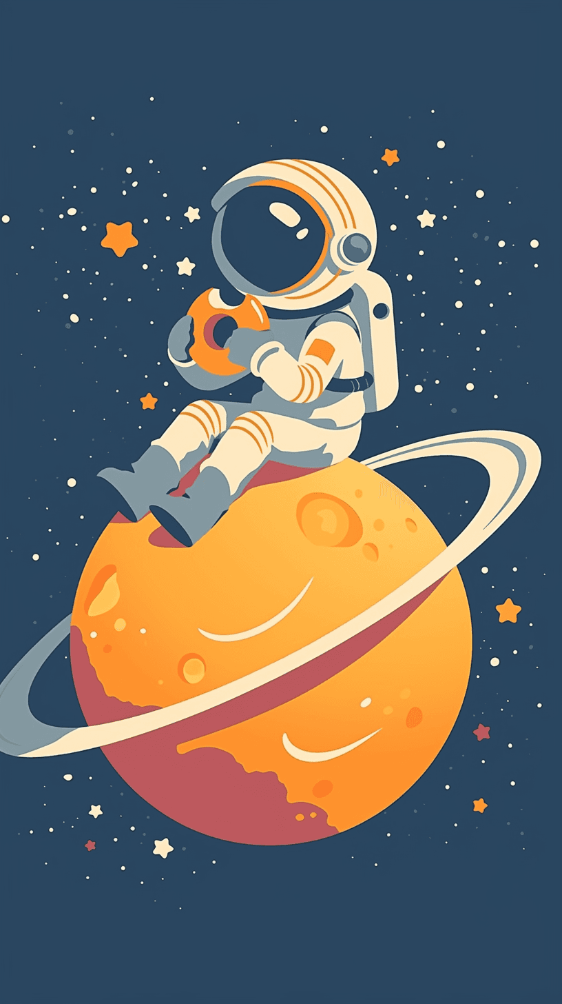 Astronaut 058 original repeating artwork