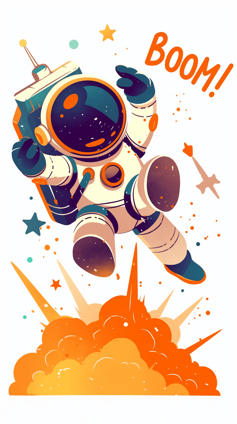 Astronaut 075 original repeating artwork