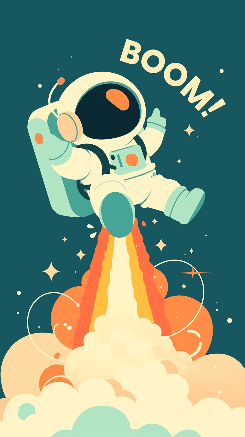 Astronaut South original repeating artwork